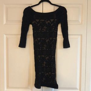 Bebe | LBD | Bodycon Dress with Mesh Detailing